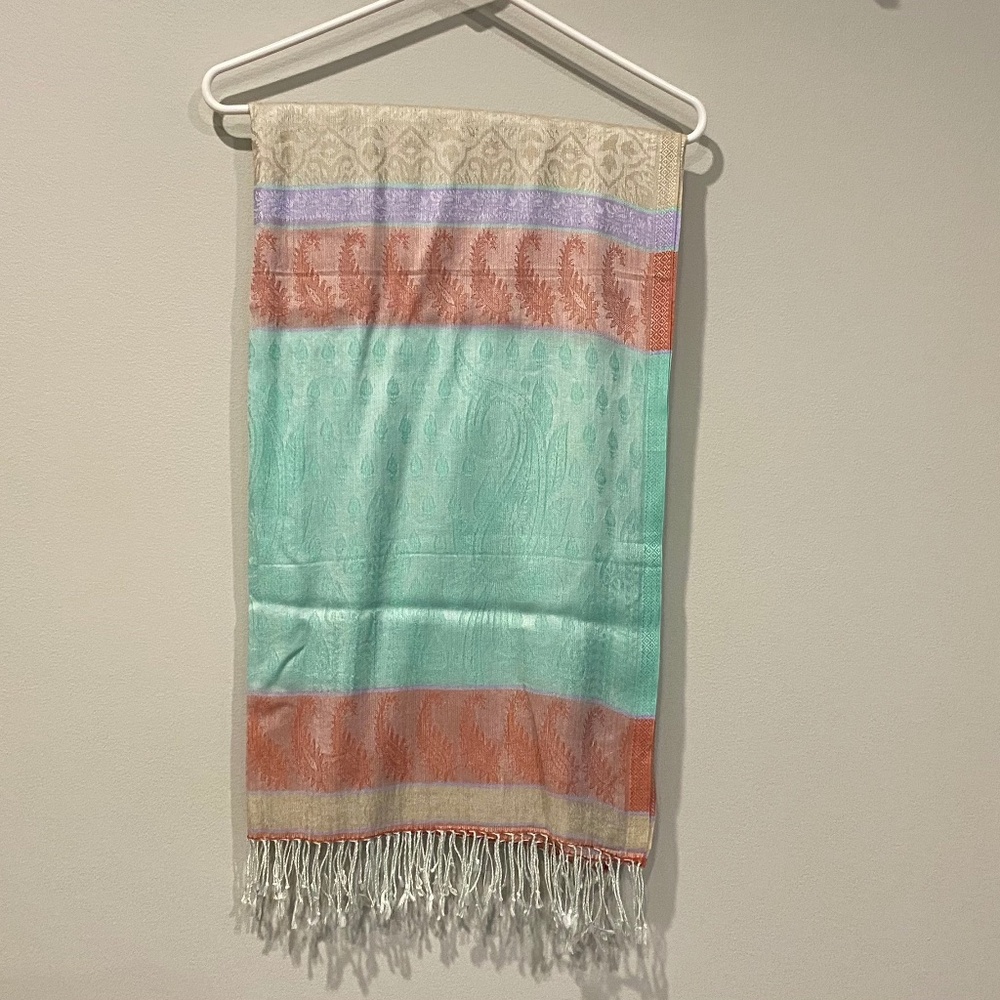 Striped Silk Scarf